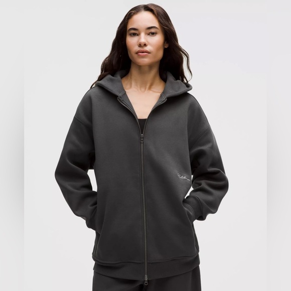 🆕🩶 Lululemon Women's Big Cozy Ultra-Oversized Full-Zip Hoodie Long Graphite Grey